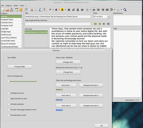 MyNotex screenshot
2