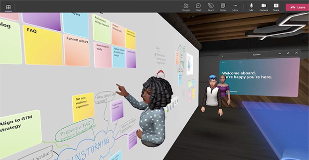 Microsoft Teams virtual meeting spaces